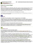 Human Environment Digest July 12 2018