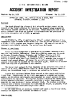 Investigation of Aircraft Accident UNITED AIRLINES LONGMONT COLORADO 19551101