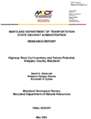 Highway Rock Cut Inventory and Failure Potential Allegany County Maryland