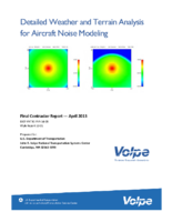 Detailed weather and terrain analysis for aircraft noise modeling