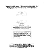 Waterway User Groups Characterized According to the Navigational Requirements of the Vessel Operators