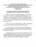 Deputy Secretary of Transportation Mortimer Downey Speeches May 1996