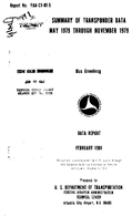 Summary of Transponder Data May 1979 Through November 1979