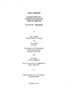Evaluation of porous pavements used in Oregon  volume II  appendices