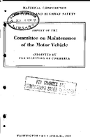 Report of the Committee on Maintenance of the Motor Vehicle