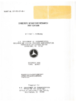Directory of DOT Fire Research 1979 edition