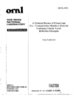 A Technical Review of Urban Land Use Transportation Models as Tools for Evaluating Vehicle Travel Reduction Strategies