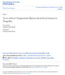 Travel to Food  Transportation Barriers for the Food Insecure in Tampa Bay