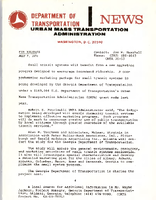 Department of Transportation News Urban Mass Transportation Administration UMTA 7657