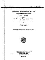 The LoadTransmission Test For Flexible Paving and Base Courses
