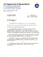 US Department of Transportation news Office of Public Affairs UMTA 7854 DOT Awards 7 Million to Assist Honolulu