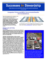 Successes in Stewardship  Congestion Pricing and NEPA Environmental Benefits and Considerations