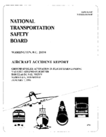 Aircraft accident report  ground spoiler activation in flighthard landing Valujet Airlines Flight 558 Douglas DC932 N922VV Nashville Tennessee January 7 1996