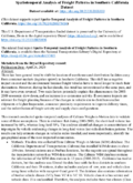 SpatioTemporal Analysis of Freight Patterns in Southern California supporting datasets