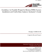 Guidelines for Portable WeightinMotion WIM System Installation and Traffic Data Analysis Instructors Guide