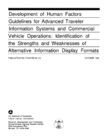 Development of human factors guidelines for advanced traveler information systems and commercial vehicle operations  identification of the strengths and weaknesses of alternative information display formats