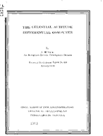 The Celestial Altitude Differential Computer