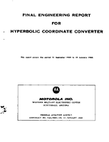 Final Engineering Report For Hyperbolic Coordinate Converter