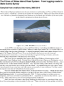 The Prince of Wales Island Road System From Logging Roads to State Scenic Byway