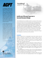 Coefficient of thermal Expansion in Concrete Pavement Design