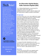 An Alternative Asphalt Binder SulfurExtended Asphalt SEA