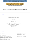 Analysis of Economic Impacts of the Northern Central Rail Trail