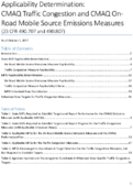 Applicability Determination CMAQ Traffic Congestion and CMAQ OnRoad Mobile Source Emissions Measures as of October 1 2017