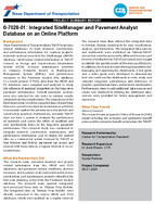 Integrated SiteManager and Pavement Analyst Database on an Online Platform Project Summary Report