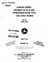 Automation Equipment Development for the En Route Automated Radar Tracking System EARTS Display Recording