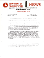 Department of Transportation News Urban Mass Transportation Administration UMTA 7553