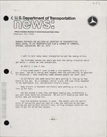 Remarks Prepared for Delivery by Secretary of Transportation Brock Adams to the Transportation Club  Chamber of Commerce