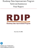 Roadway Data Improvement Program Technical Assistance Final Project Report