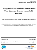 Drying Shrinkage Response of FullScale Thin Concrete Overlay on Asphalt Sections