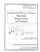 Commercial Drivers License Standards Requirements and Penalties