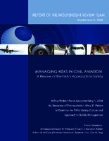 Managing Risks in Civil Aviation a Review of the FAAs Approach to Safety