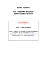 I65 Freeway Incident Management Study Final Report