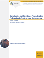 Sustainable and Equitable Financing for Pedestrian Infrastructure Maintenance