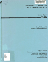 Experimental Products Evaluation Program Annual Report 1996