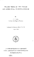 Flight Tests of the United Air Lines Stall Warning System