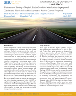 Performance Testing of Asphalt Binder Modified with AmineImpregnated Zeolite and Plastic in Hot Mix Asphalt to Reduce Carbon Footprint Summary