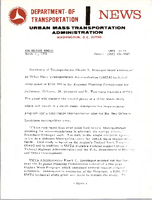 Department of Transportation News Urban Mass Transportation Administration UMTA 3774