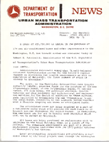 Department of Transportation News Urban Mass Transportation Administration UMTA 7673