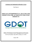 PostLet Environmental Analysis and Permitting for Alternative Delivery Projects