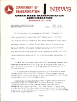 Department of Transportation News Urban Mass Transportation Administration UMTA 7555