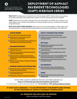 Deployment of Asphalt Pavement Technologies DAPT Webinar Series