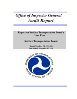 Report on Surface Transportation Boards User Fees