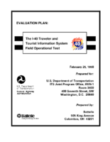 Evaluation plan  the I40 Traveler and Tourist Information System field operational test