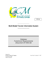 MultiModal Traveler Information System  Gateway Functional Requirements