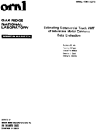 Estimating Commercial Truck VMT of Interstate Motor Carriers Data Evaluation