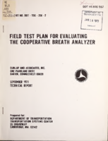 Field Test Plan for Evaluating the Cooperative Breath Analyzer